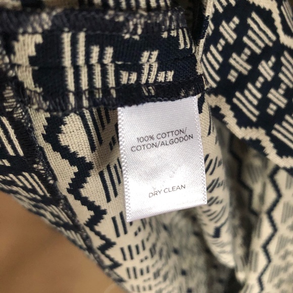 Loft blue & tan jacquard sleeveless midi dress NWT - Picture 6 of 8